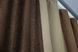Комбинированные шторы лён-блэкаут рогожка цвет коричневый с бежевым 016дк (688-292-277ш) Фото 6