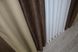 Комбинированные шторы лён-блэкаут рогожка цвет коричневый с бежевым 016дк (688-292-277ш) Фото 7