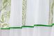 Кухонные шторы (290х170см) с ламбрекеном, на карниз 1-1,5м цвет салатовый с белым 084к 59-733 Фото 4