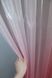 Тюль растяжка "Омбре" из органзы цвет белый с розовым 1397т Фото 2