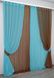 Комплект декоративных штор из шифона "Инь Янь" цвет лазурный с коричневым 010дк Фото 3