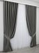 Комплект штор із тканини оксамит (бархат) колір сіро-коричневий 1217ш Фото 3