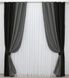 Комбинированные шторы блэкаут цвет черный с графитовым 014дк (1165-793ш) Фото 2