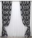 Комплект готовых штор блэкаут-софт, коллекция "Корона" цвет черный с серым 1273ш (А) Фото 2