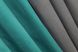 Комбіновані штори з тканини мікровелюр Petek колір графітовий з бірюзовим 014дк (747-745ш) Фото 7