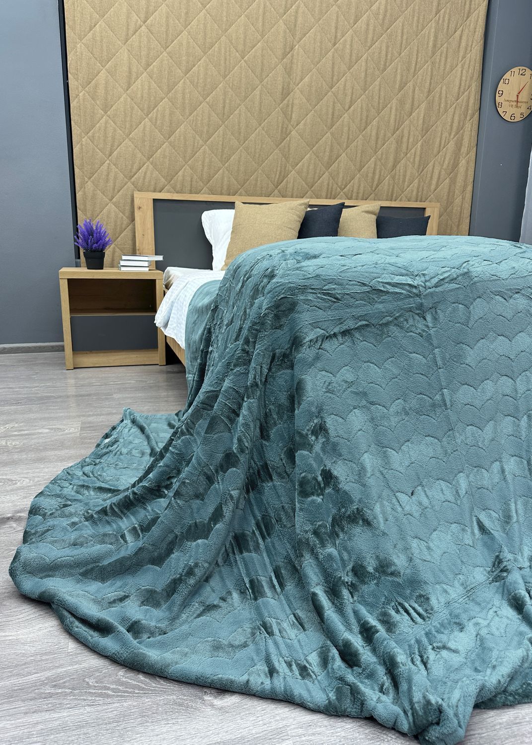 Плед-покривало 200х230 см (+-5см) Лазурний (87-246)