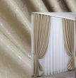 Комплект готових штор, із тканини льон рогожка, колекція "Савана" колір бежевий 982ш