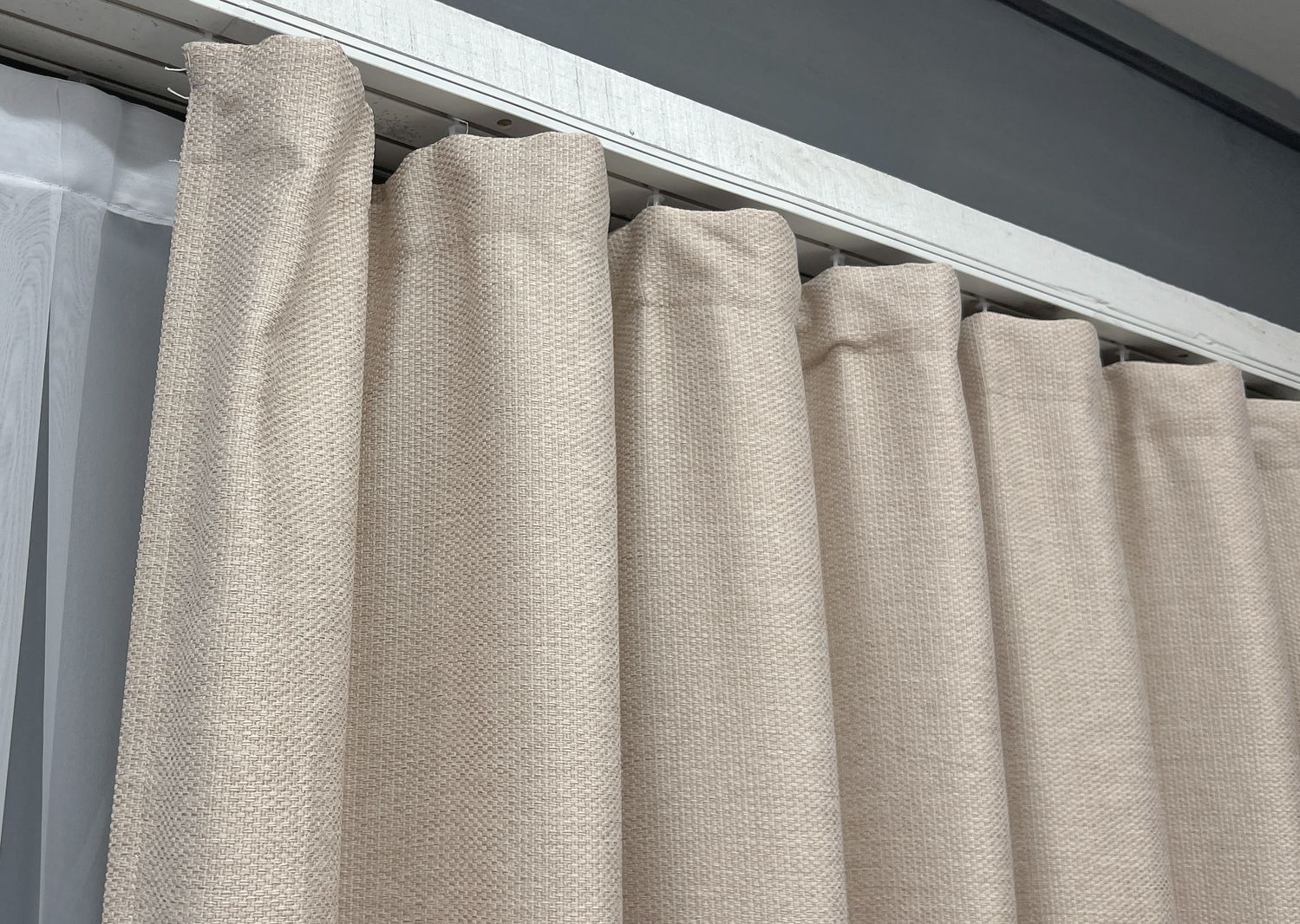Комплект (2шт 1,5х3,0м) штор фактурний льон преміум, колекція &ldquo;Grand Linen&rdquo;, колір бежевий 2025ш 33-1024