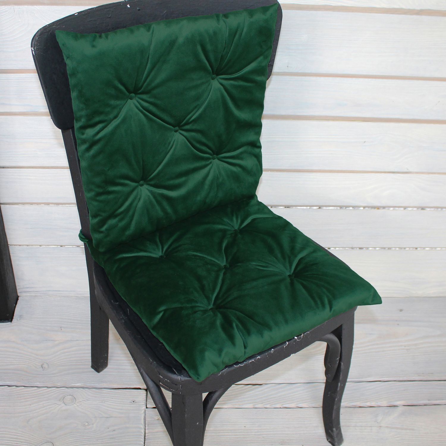 Подушка для стульев (40x40х6 см) "Broadway" цвет зеленый 84-007