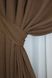 Комплект готових штор льон колір коричневий 1335ш Фото 4