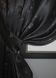 Комплект (2шт 1,45х1,7м) коротких атласних штор колір чорний 35-0136 Фото 3