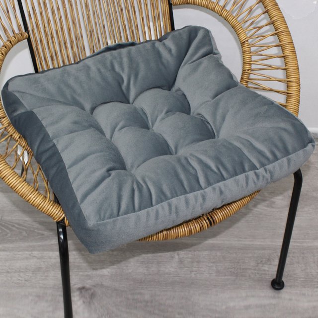 Подушка для стульев (50x50х8 см) "Missoni" цвет серый 84-022