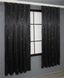 Комплект (2шт 1,45х1,7м) коротких атласних штор колір чорний 35-0136 Фото 4