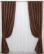 Комплект штор из ткани жаккард коллекция "Sultan YL" Турция цвет коричнево-бордовый 1204ш Фото 2