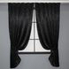 Комплект (2шт 1,45х1,7м) коротких атласних штор колір чорний 35-0136 Фото 1