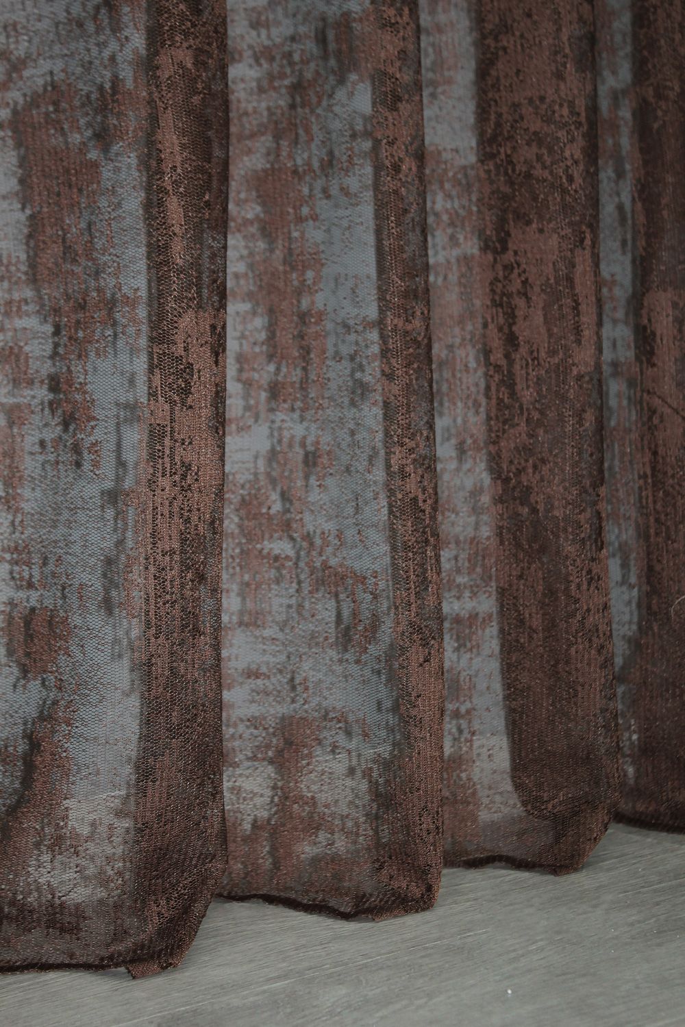 Тюль жаккард, коллекция "Мрамор" цвет шоколадный 1406т, Тюль на метраж, Нужную Вам ширину указывайте при покупке. (Ширина набирается по длине рулона.), 2,8 м.