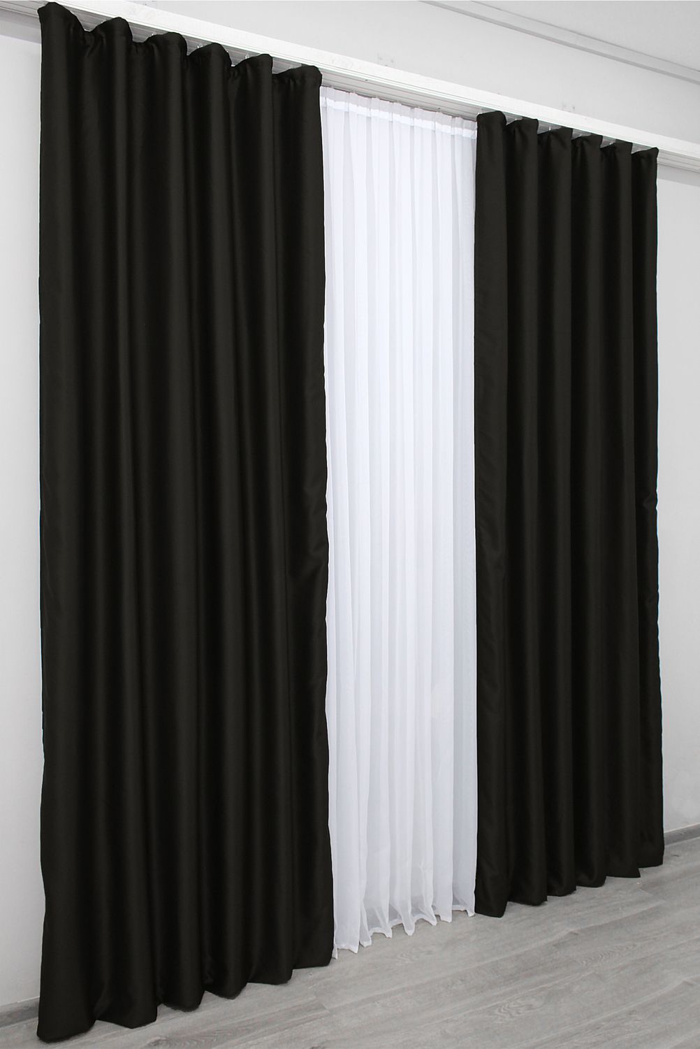 Шторна тканина блекаут, колекція "Midnight" колір чорний 1165ш