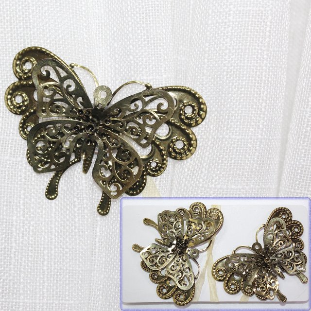 Магниты (2шт, пара) для штор, гардин "Butterfly" цвет золотистый 151м 81-062