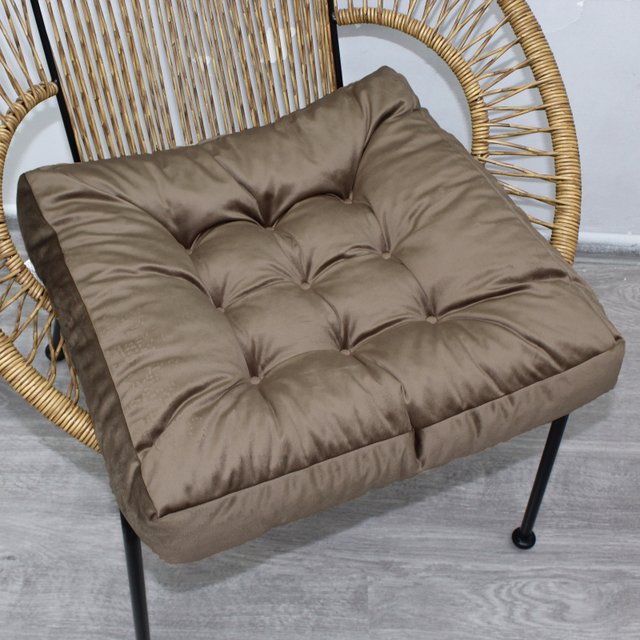 Подушка для стільців (50x50х8 см) "Broadway" колір світло-коричневий  84-031