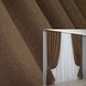Комплект готових штор льон колір коричневий 1335ш Фото 1