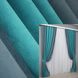 Комбинированные шторы из микровелюра цвет серо-голубой с бирюзовым 016дк (841-835-841ш) Фото 1