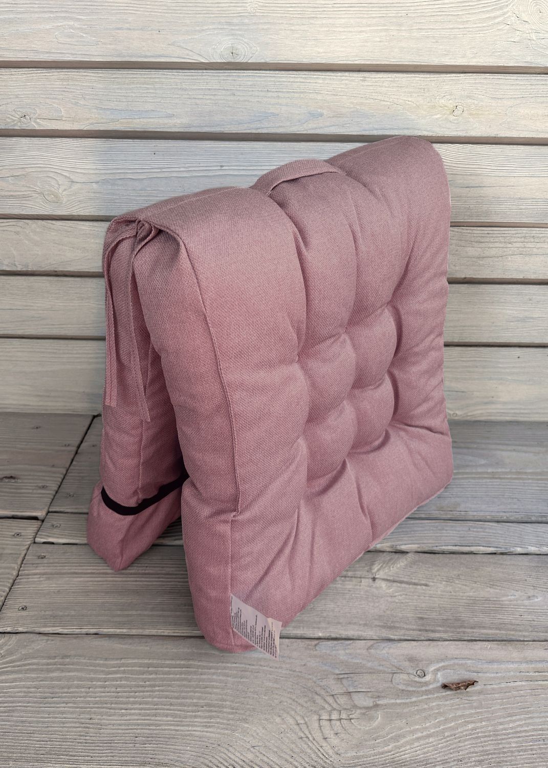 Подушка для стульев (50x120х8 см) двойная Decorator Мальмо цвет пудровый 84-125