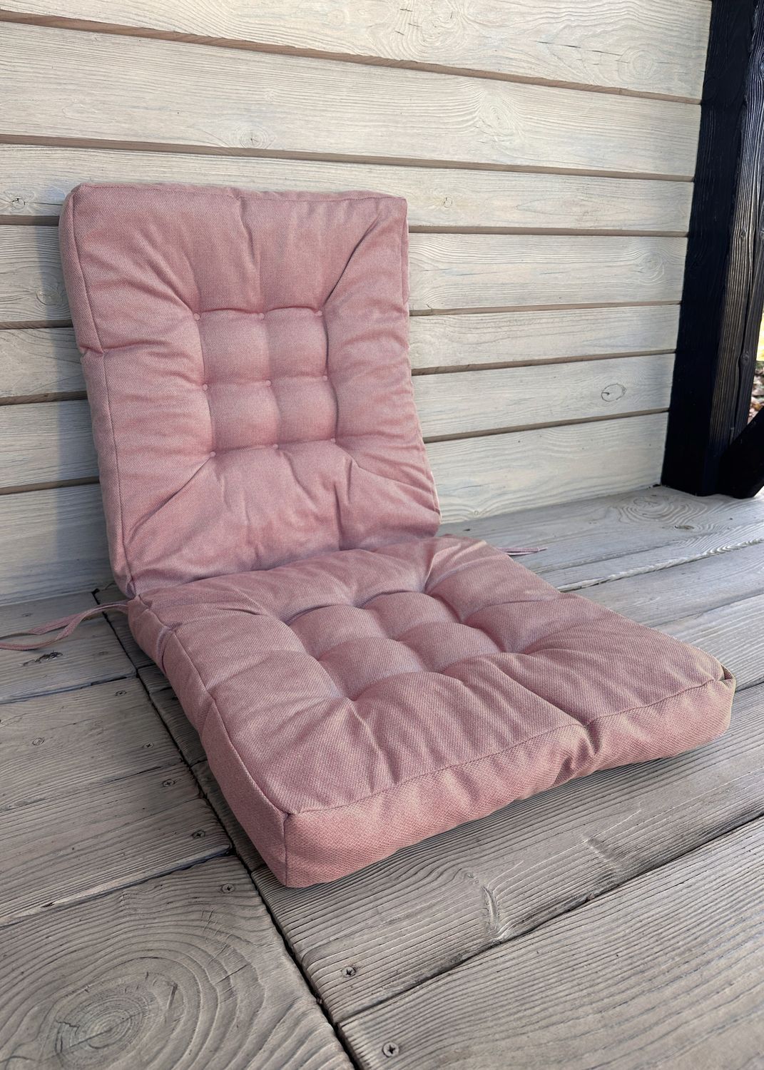 Подушка для стульев (50x120х8 см) двойная Decorator Мальмо цвет пудровый 84-125