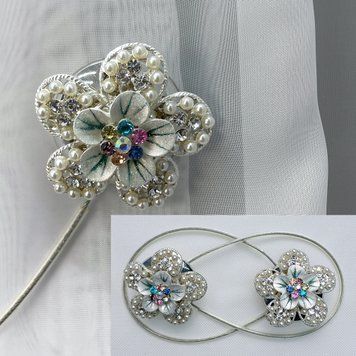 Магніти (2шт., пара) для штор, гардин "Flowers" колір різнокольоровий 81-237
