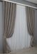 Комплект готових штор, льон мармур, колекція "Pavliani" колір коричнево-сірий 1373ш Фото 3