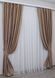 Комплект готовых штор лен рогожка, коллекция "Саванна" цвет темно-бежевый 634ш Фото 3