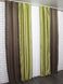 Комбіновані штори з тканини льон-блекаут колір коричневий з оливковим 014дк (277-637ш) Фото 5