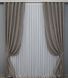 Комплект готових штор, льон мармур, колекція "Pavliani" колір коричнево-сірий 1373ш Фото 2
