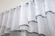 Кухонные шторы (300х170см) с ламбрекеном, на карниз 1-1,5м цвет серый с белым 091к 52-0429 Фото 5