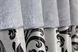 Кухонний комплект (270х170см) шторка з ламбрекеном колір сірий з чорним 097к 50-692