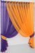 Кухонный комплект (330х170см) шторки с подвязками "Дуэт" цвет фиолетовый с оранжевым 060к 50-322 Фото 2