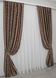 Комплект готовых штор из ткани блэкаут "Вензель" цвет венге с коричневым 1029ш Фото 3
