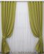 Комплект штор, коллекция "Лен Мешковина" цвет оливковый 106ш Фото 2