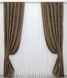 Комплект штор из ткани жаккард коллекция "Sultan YL" Турция цвет коричневый 1203ш Фото 2