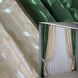 Комбинированные жаккардовые шторы цвет зелёный с бежевым 014дк (477-416ш) Фото 1