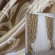 Комплект штор из ткани блэкаут-софт коллекция "Лилия" цвет кофейный с бежевым 074ш (А) Фото 1