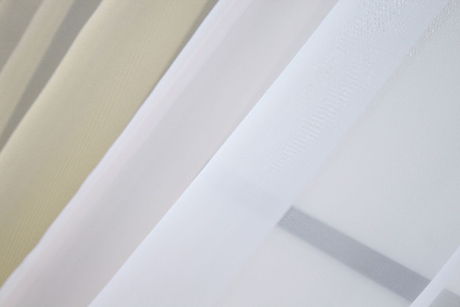 Кухонные шторы (265х170см) цвет бежевый с белым 017к 50-009