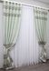 Комплект штор из ткани лён, полоски цвет светло-бирюзовый 1002ш Фото 2