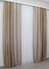 Комбіновані (2шт 1,4х2,7м) штори з тканини льон колір кавовий з капучіно 014дк (673-113ш) 10-564 Фото 5