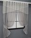 Кухонные шторы (270х170см) с ламбрекеном, на карниз 1-1,5м цвет серый с бежевым 091к 52-0735 Фото 2