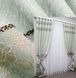 Комплект штор из ткани лён, полоски цвет светло-бирюзовый 1002ш Фото 1