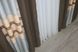 Комбинированные шторы из ткани лён-блэкаут цвет коричневый с бежевым и голубым 016дк (277-953-277ш) Фото 7