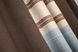 Комбинированные шторы из ткани лён-блэкаут цвет коричневый с бежевым и голубым 016дк (277-953-277ш) Фото 8