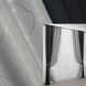 Комбіновані штори з тканини льон колір темно-сірий з сірим 014дк (635-1221ш) Фото 1