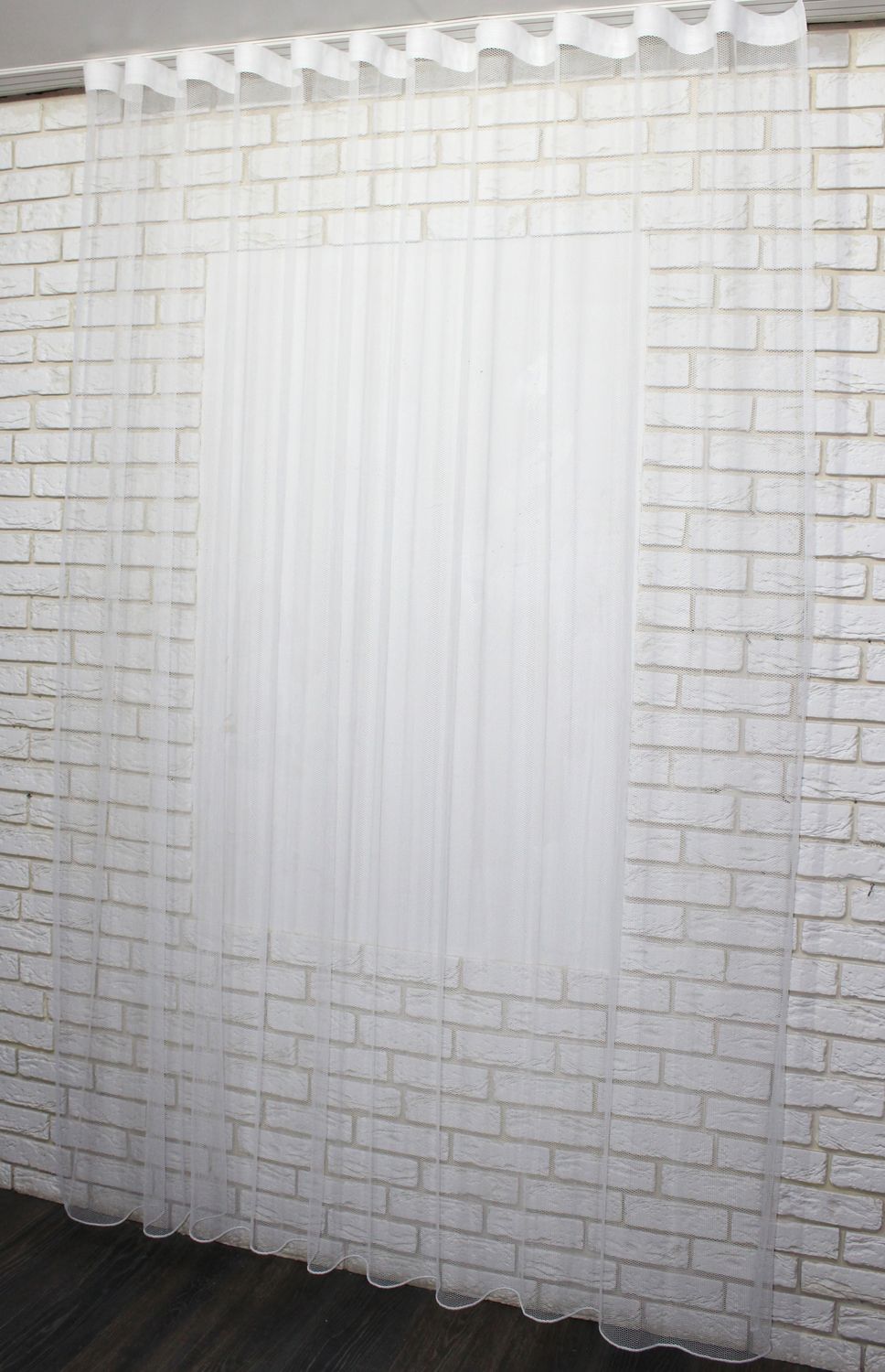 Тюль грек-сетка однотонная, коллекция "Грек Соты", высотой 3м цвет белый 957т, Тюль на метраж, Нужную Вам ширину указывайте при покупке. (Ширина набирается по длине рулона.), 3 м.