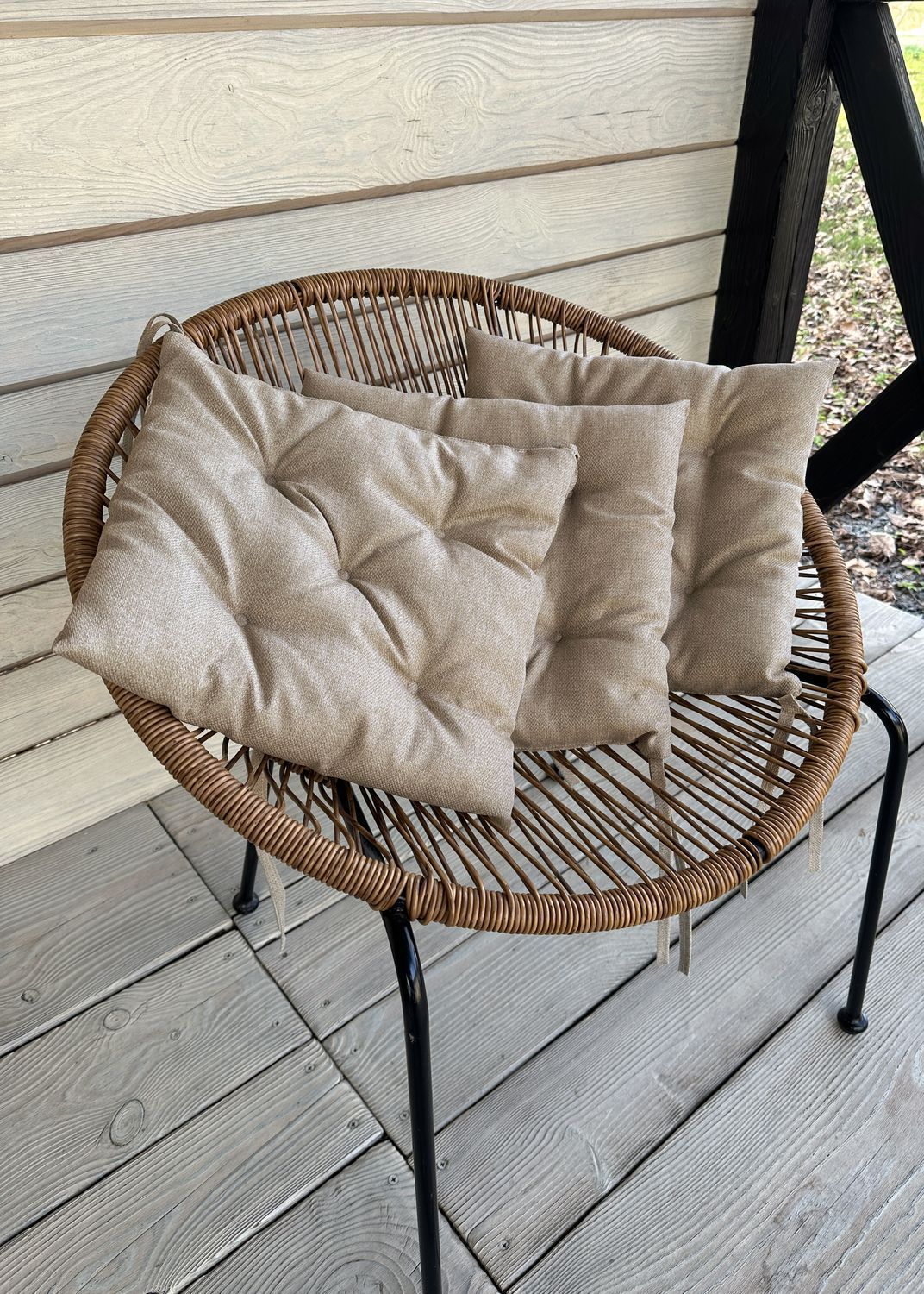 Подушка для стульев (38x38х5 см) Decorator Мальмо цвет бежевый 84-100